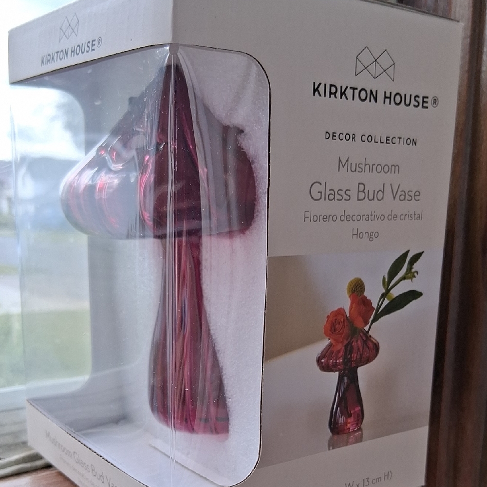 MUSHROOM GLASS BUD VASE